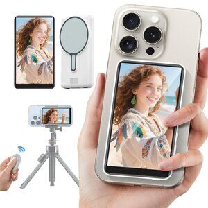 Vlog Selfie Monitor Screen, Back Camera Monitor Screen for iPhone, Wireless Magn
